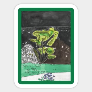 Landscape with Tree Sticker